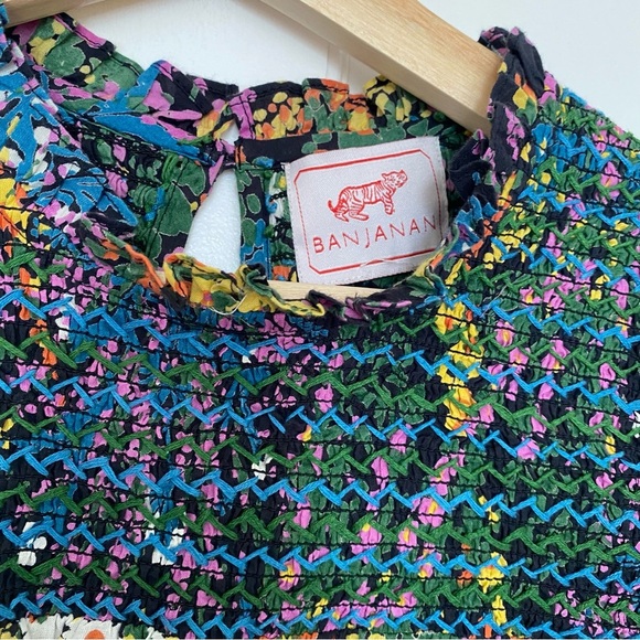 Banjanan Nicole Mini Dress Loki's Garden Black Floral Print - Picture 3 of 8